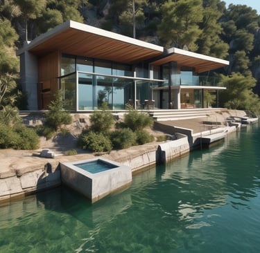 A breathtaking landscape showcasing architecture that blends into the environment.