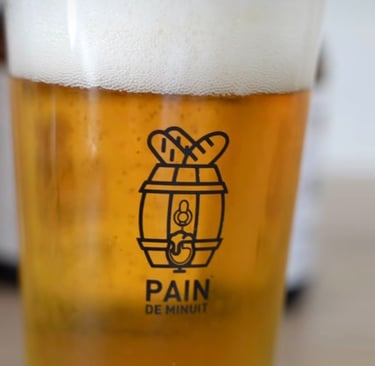 a beer glass with a beer in it Sophie Lebreuilly