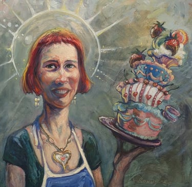 St. Sugar oil painting on canvas by Ronny Vardy