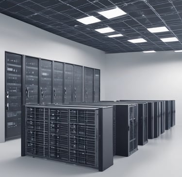 A smiling middle-aged man in business casual attire sitting at a desk with a laptop.
