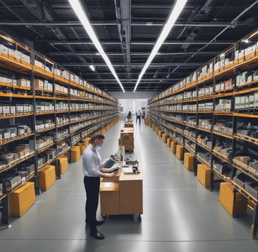 A confident woman technician installing a CCTV camera on a commercial building exterior.