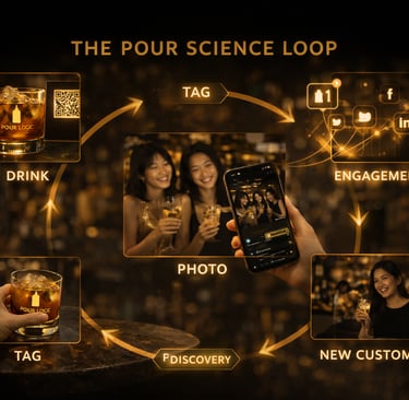 pour science loop showing customer interaction and growth stages