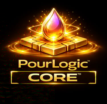 Pour Logic Core framework showing the central structure used to align brand decisions
