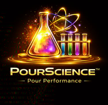Pour Science hero visual showing the performance layer used to improve brand visibility