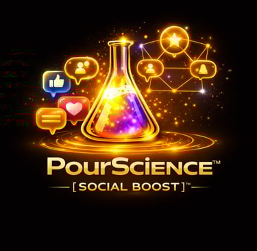Pour Science Social Boost tool showing how engagement signals increase brand visibility