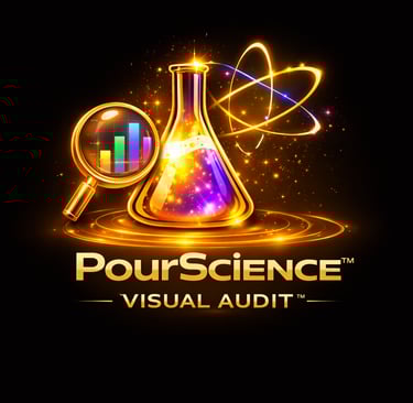Pour Science Visual Audit tool showing how brand visibility is reviewed and improved