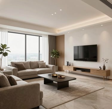 Bright living room with modern inventory