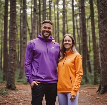 Close-up of colorful custom mugs with unique designs on a wooden table.