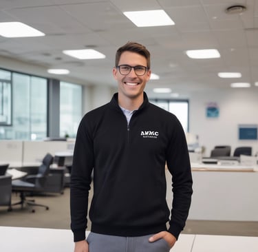 Close-up of colorful custom mugs with unique designs on a wooden table.