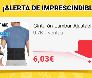 Temu ad for an adjustable 3D lumbar support belt with compression for back pain relief.