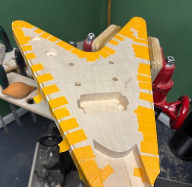 A custom V style basswood body