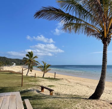 Beach view from outside Villa 47