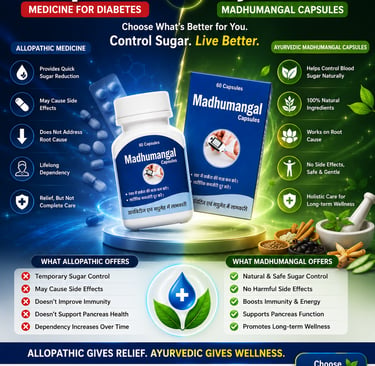 Madhumangal Capsules: Ayurvedic vs Allopathic Medicine for Diabetes: Which One Should You Choose?