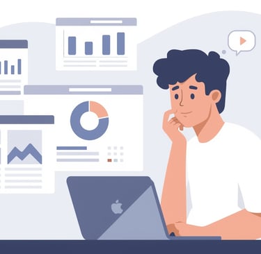 a man sitting at a desk with a laptop and a laptop