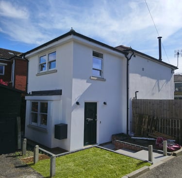 Modern house extension in a conservation area.