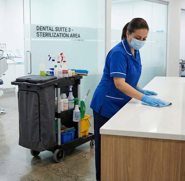 Super Sanitation crew disinfecting daycare center in Langley