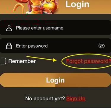 forgot password guide sample for SuperYummy888
