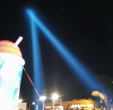 Searchlights at 7 Eleven stores