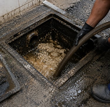 Serviços de Desentupimento e Limpeza de Caixa de Gorduras Residenciais e de Empresas em Geral