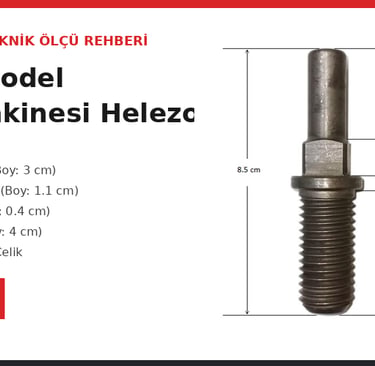 Kıyma makinesi helezon pimi
