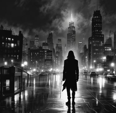 A close-up of a handmade journal with dark, textured cover and intricate shadowy designs, resting on a weathered wooden table.