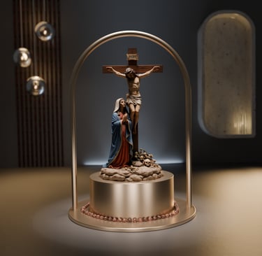 Jesus + Maria statue