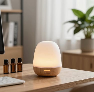 Photographer capturing food shots in a softly lit studio with natural elements.