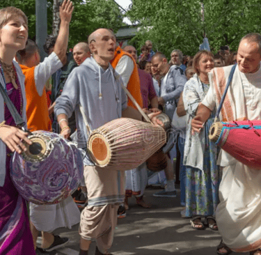 Harinam Sankirtan Party by devotees