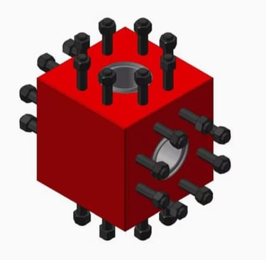 Crosses and tees for branching pipelines (API standard).