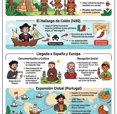 Infografía de la revolución del Chile: Cómo España cambió el sabor del mundo para siempre
