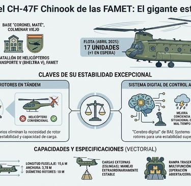 Infografía del CH-47F Chinook de las Fuerzas Armadas Españolas