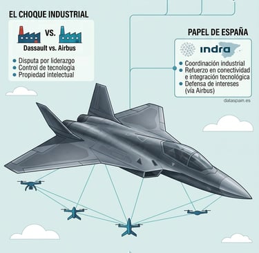 Infografía de la cancelación del FCAS: El fracaso del caza del futuro europeo