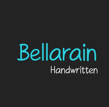 Bellarain handwritten font. Download now from Lobotype.