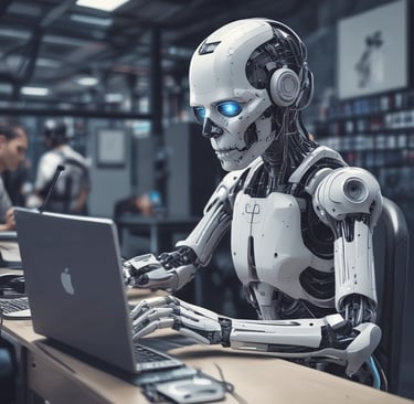a person sitting in a small metal structure
