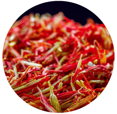 Safranfädenextrakt aus Crocus sativus – Pflanzenbestandteil, der oft mit emotionalem Gleichgewicht verbunden wird