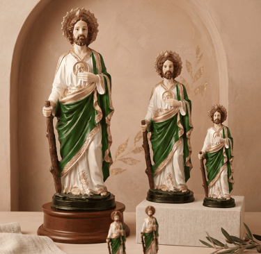 Figuras religiosas de resina San judas Tadeo en varios tamaños
