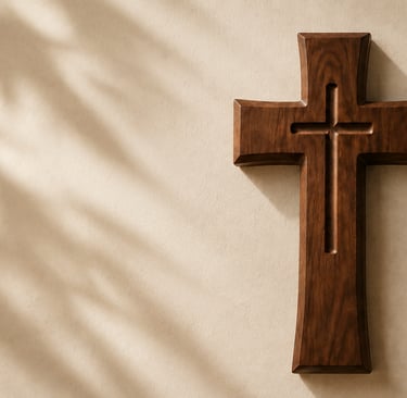 Handcrafted black walnut wall cross