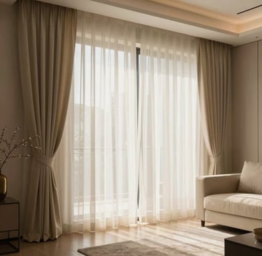 Close-up of gold-accented details on luxurious fabrics and furniture.