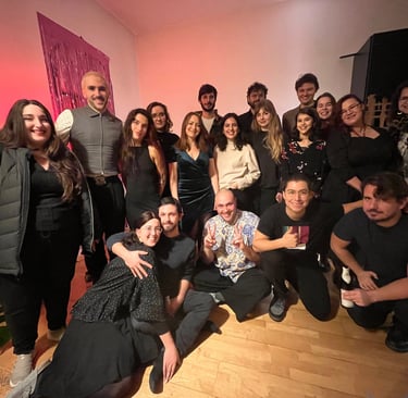 Ines's students, excited after a judgement free private concert