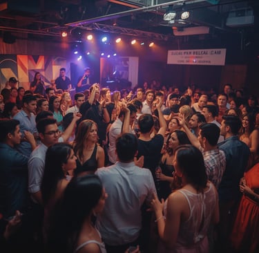 Banda animando confraternização empresarial em São Paulo