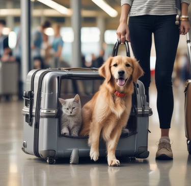 person holding brown long coated small dog on red and white polka dot pet bed