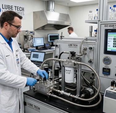 Professional quality control laboratory ISO 4548-12 oil filter testing equipment hydraulic test bench