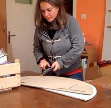 Table en demi lune plateau