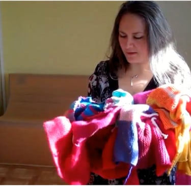 J'ai recouvert mon canapé avec de la laine