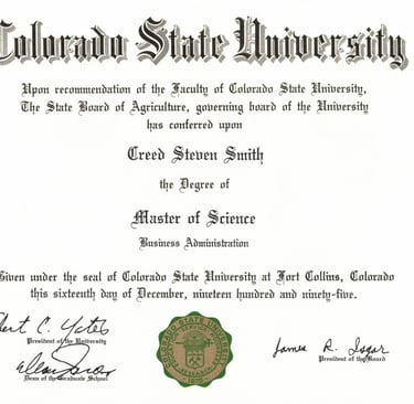 Creed Smith Master Of Science In Marketing Diploma