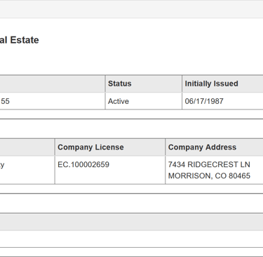 Creed Smith Active Colorado Real Estate License