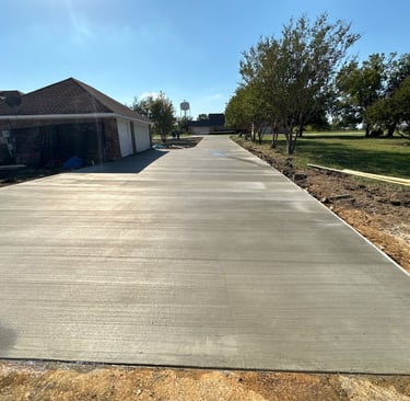 Fresh Concrete Driveway