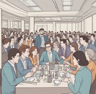 A peaceful group session of Alcoholics Anonymous members sharing stories in a cozy room.