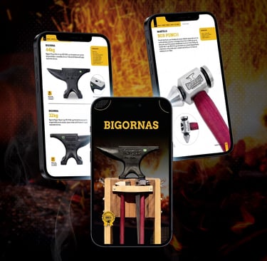 Catálogo digital desenvolvida para Fergus Bigornas
