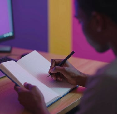 a close up of a book with writing on it